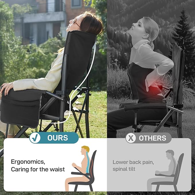 EVER ADVANCED Oversized Folding Camping Chair