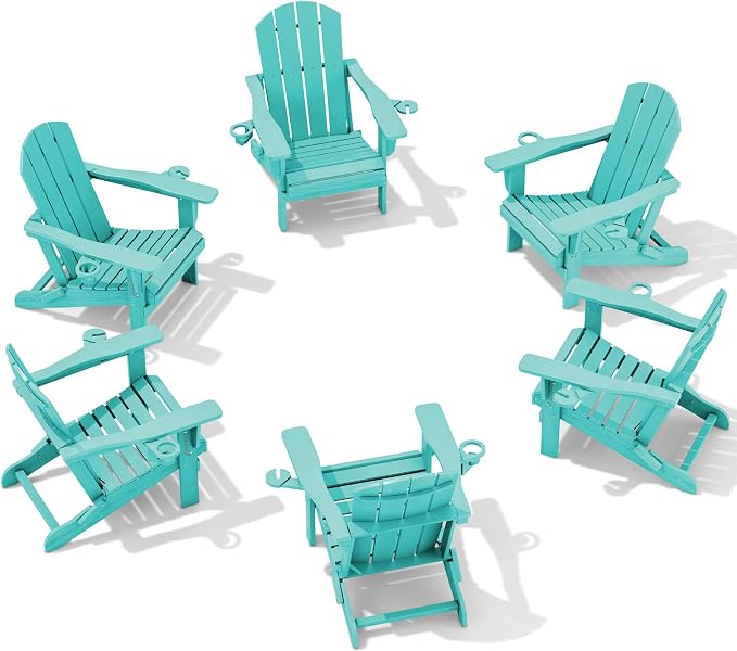 SERWALL Adirondack Chair with Cup Holders
