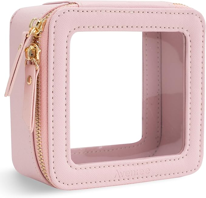 Aveniee Small Clear Makeup Bag, Mini Travel Toiletry Organizer TSA Approved