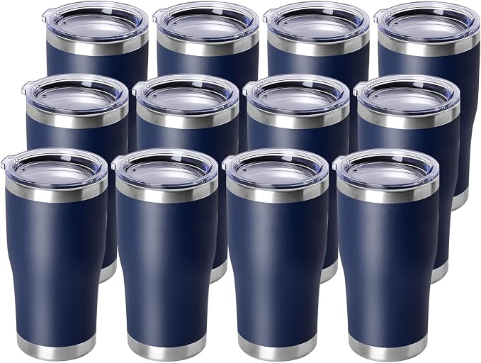 DOMICARE 20oz Tumbler with Lid Stainless Steel Tumblers Bulk, Double Wall