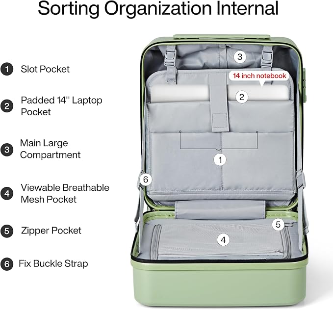 MILADA Underseat Carry On Luggage