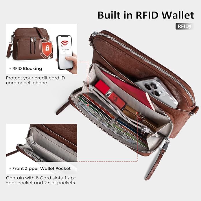 befen Genuine Leather Crossbody Purses