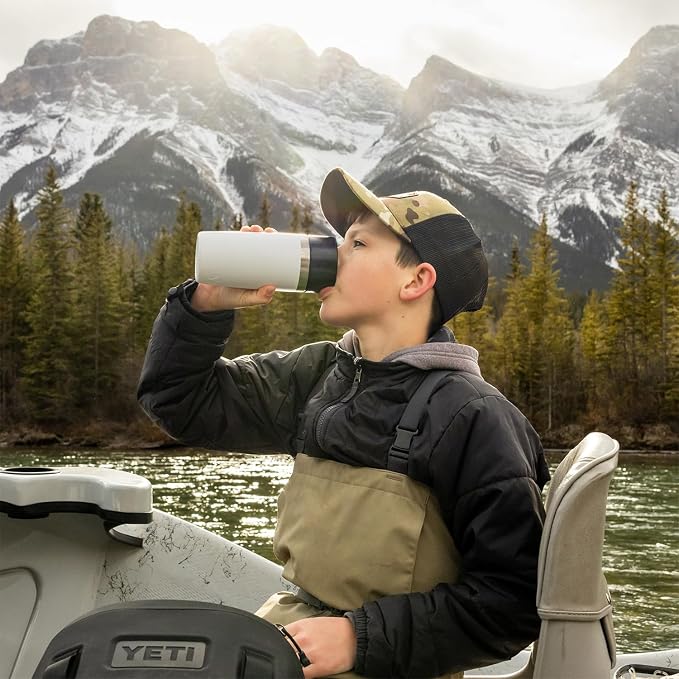 YETI Rambler 12 oz Travel Bottle, Stainless Steel, Vacuum Insulated with Leakproof Commuter Cap, Navy