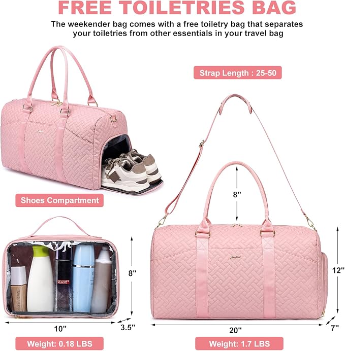 Women Duffle Weekender Travel Bag: Large Duffel Bags