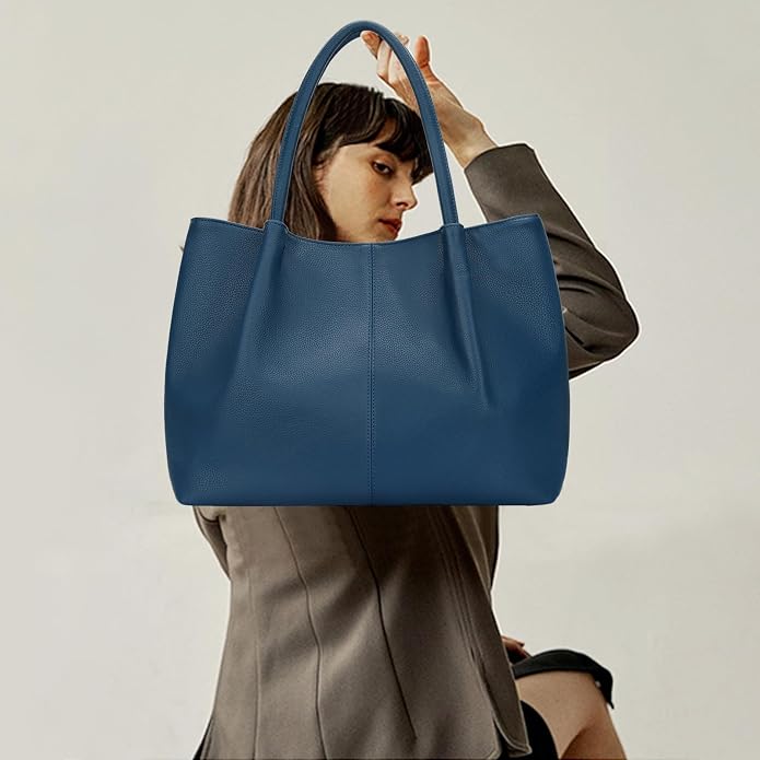 KKXIU Tote Bag for Women Vegan Leather Shoulder Purse Large Capacity Travel Bag