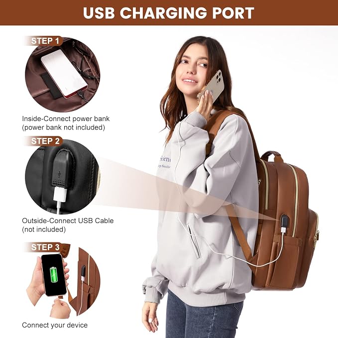 LOVEVOOK Laptop Backpack Purse for Women, Large Capacity Travel Computer Work