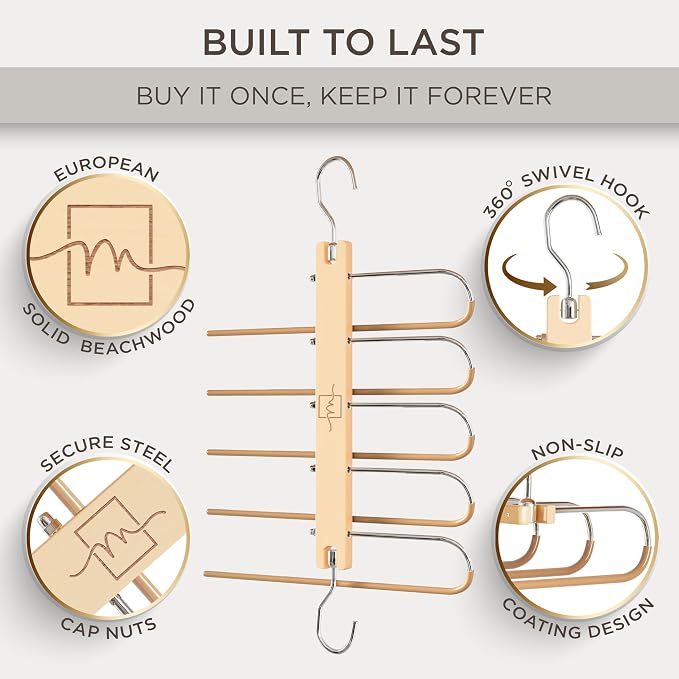 MORALVE Pants Hangers Space Saving