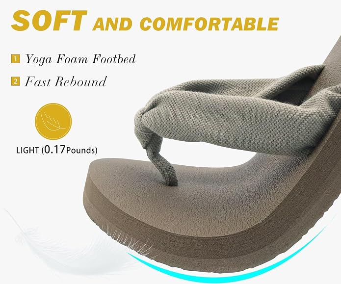 KuaiLu Flip Flops for Women