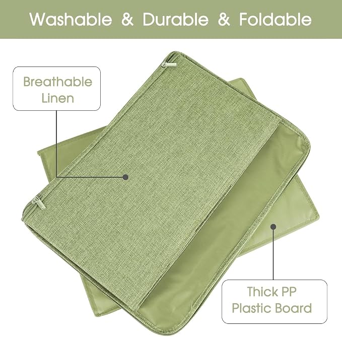 ANMINY Storage Bins with Zipper Lids 51.9 Qt Lidded Fabric Storage Boxes