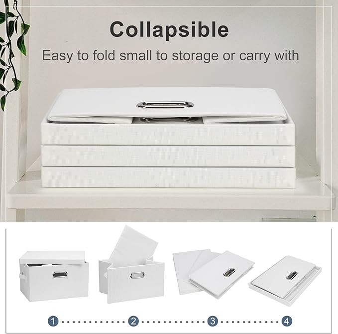 Medium 15" 21 Quart Collapsible Stackable Storage Bins