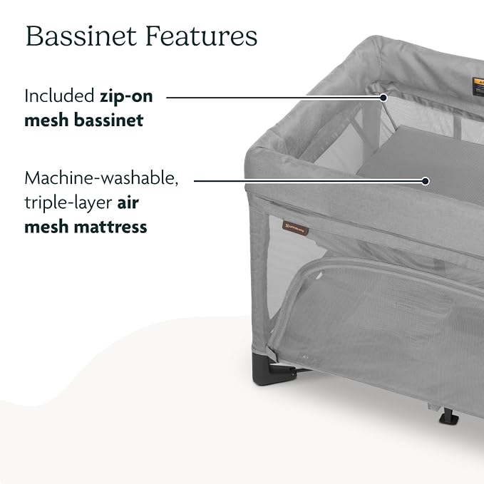 UPPAbaby Remi Playard | Deluxe 3-in-1 Portable Playard, Bedside Bassinet +