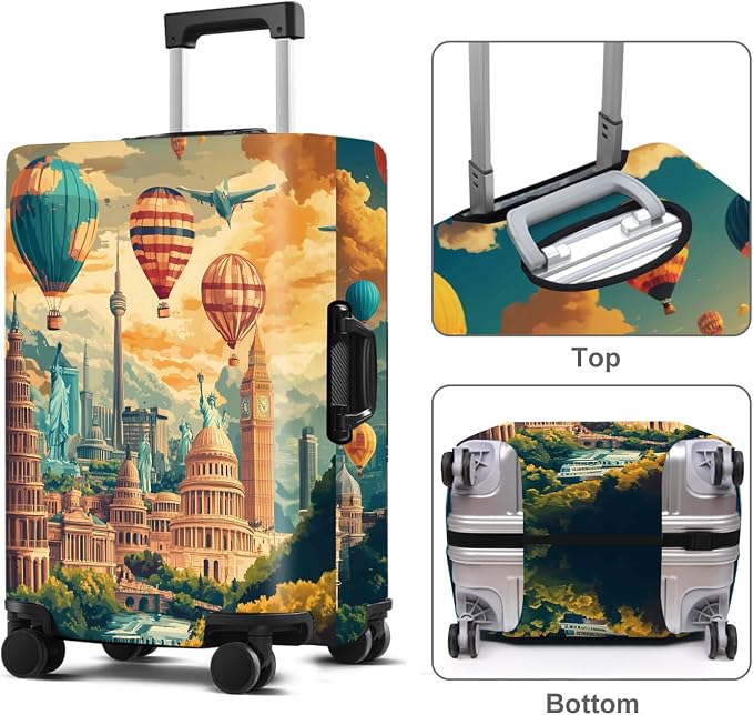 Luggage Cover Washable Suitcase Protector Anti-scratch Suitcase cover Fits