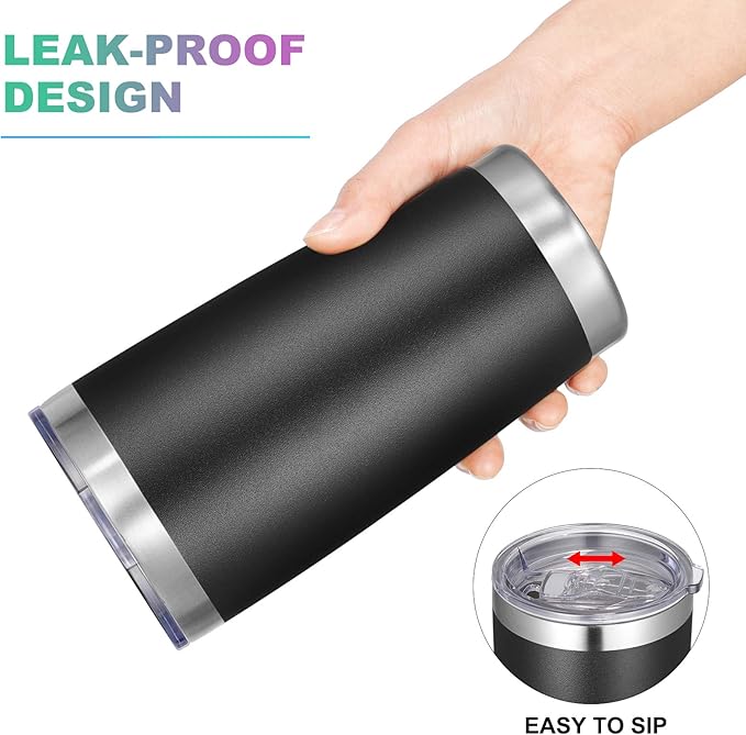 VEGOND 20oz Tumbler with Lid and Straw Stainless Steel Tumbler Cup Bulk Vacuum