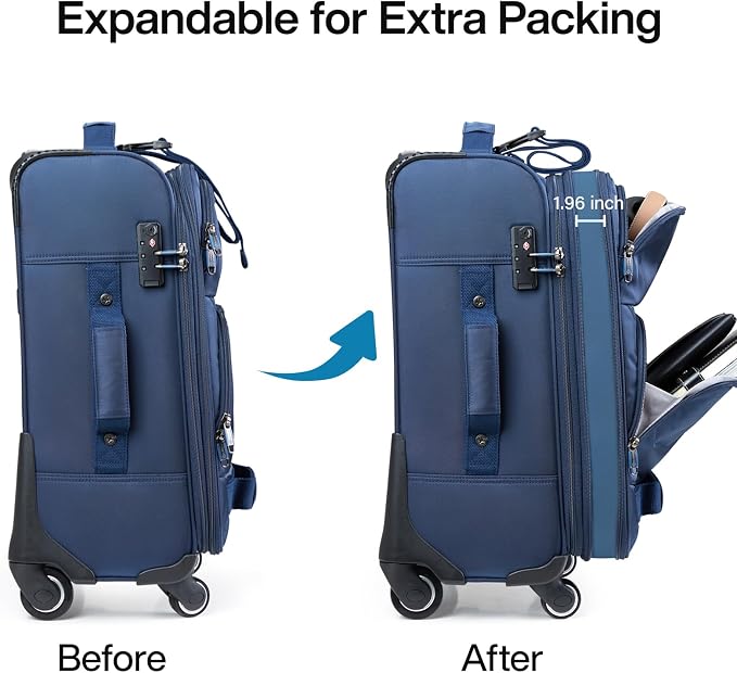 Hanke Luggage Sets 2 Piece Softside Expandable Luggage
