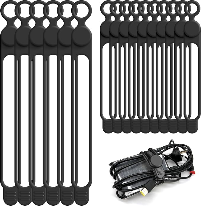 Nearockle Silicone Cable Ties Cord Organizer