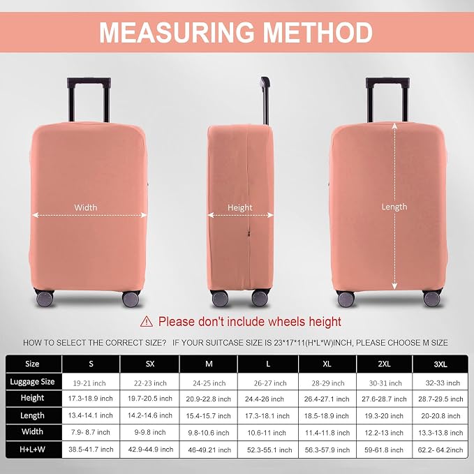 Travel Luggage Cover Suitcase Protector Scratch-Resistant Fit 19-31 Inch