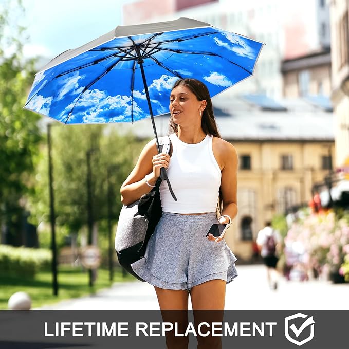 G4Free 42 Inch Eco Windproof Folding Umbrella