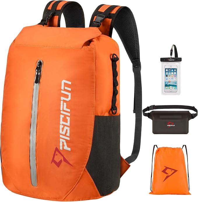 Piscifun Dry Bag Waterproof, Lightweight Dry Backpack Roll-Top Sealed