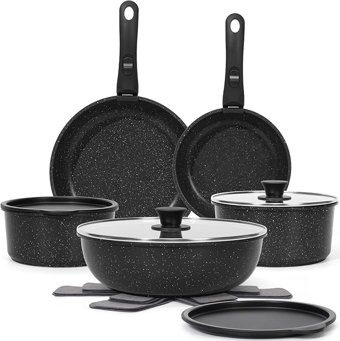 15Pcs Pots and Pans Set Non Stick, Cookware Sets