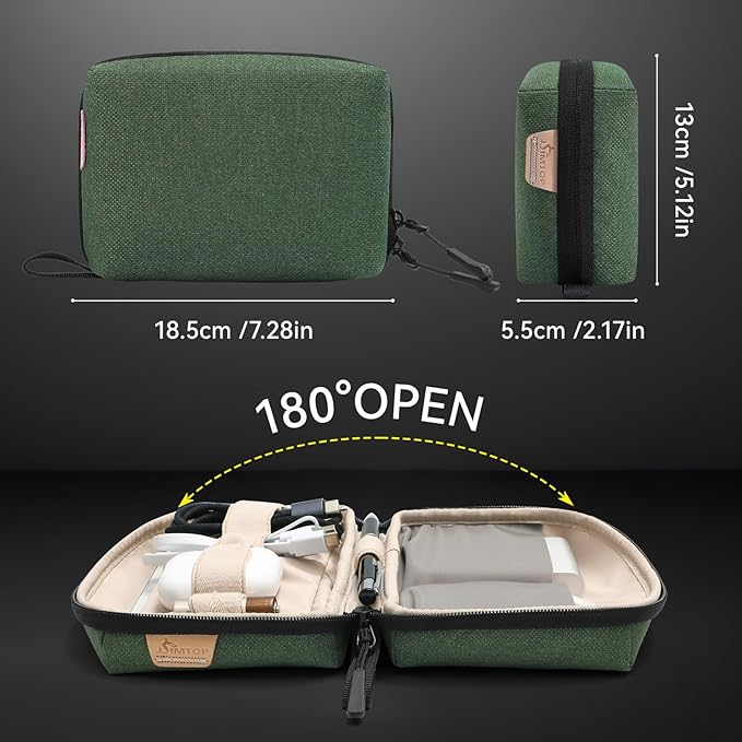 SIMTOP Electronics Organizer Cord Organizer Travel Case, Small Tech Bag