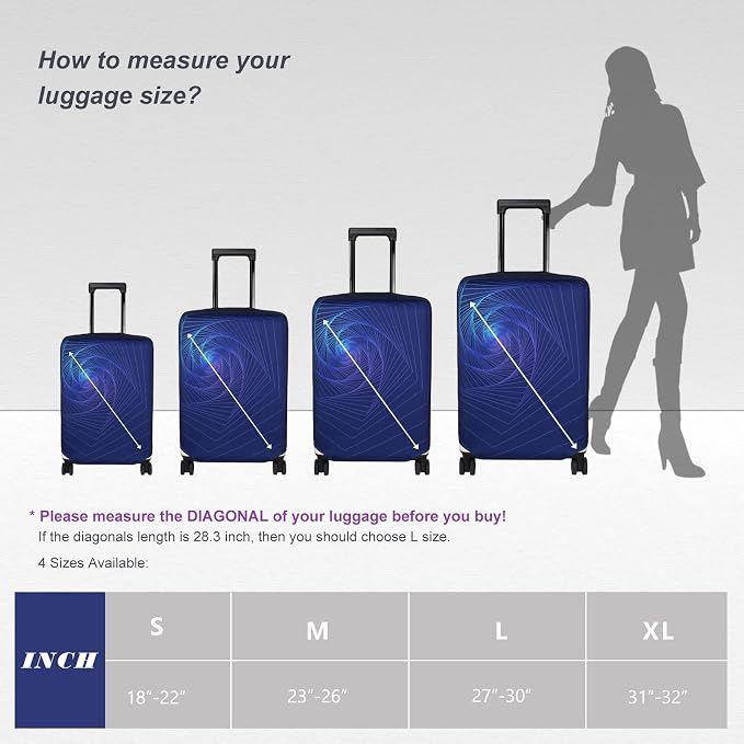 Explore Land Travel Luggage Cover Suitcase Protector Fits 18-22 Inch Case