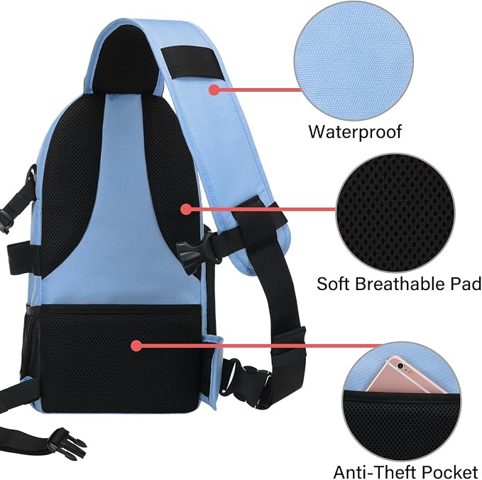 MOSISO Camera Sling Bag, DSLR/SLR/Mirrorless Camera Backpack Case Shockproof