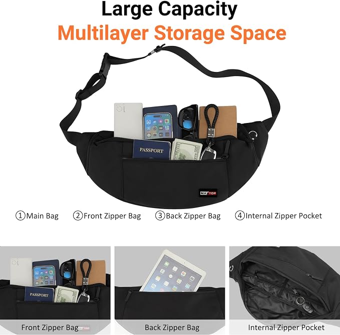 MAXTOP Large Crossbody Fanny Pack