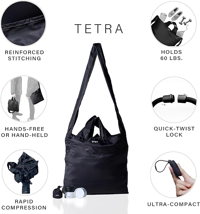 SYZY World's Most Compact Travel Tote Bag Portable Shopping Beach Market Bag