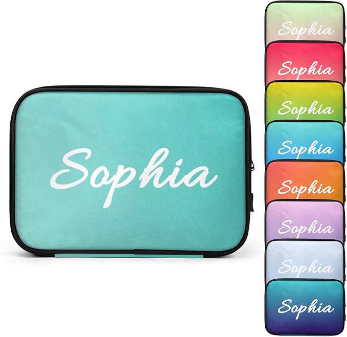 Personalized Electronics Organizer Travel Case Custom Name Cord Storage Bag
