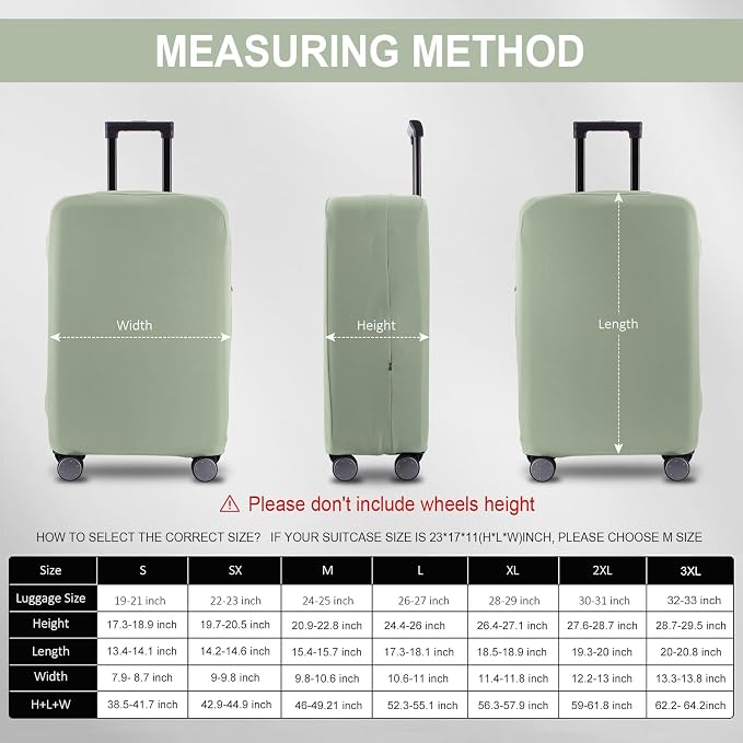 Travel Luggage Cover Suitcase Protector Scratch-Resistant Fit 19-31 Inch