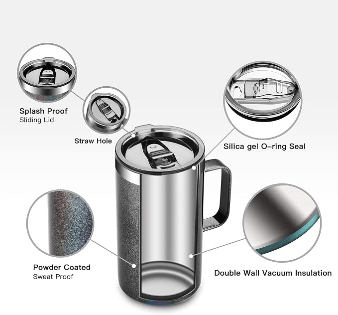 KXIAOCHEN 20oz Insulated Coffee Mug