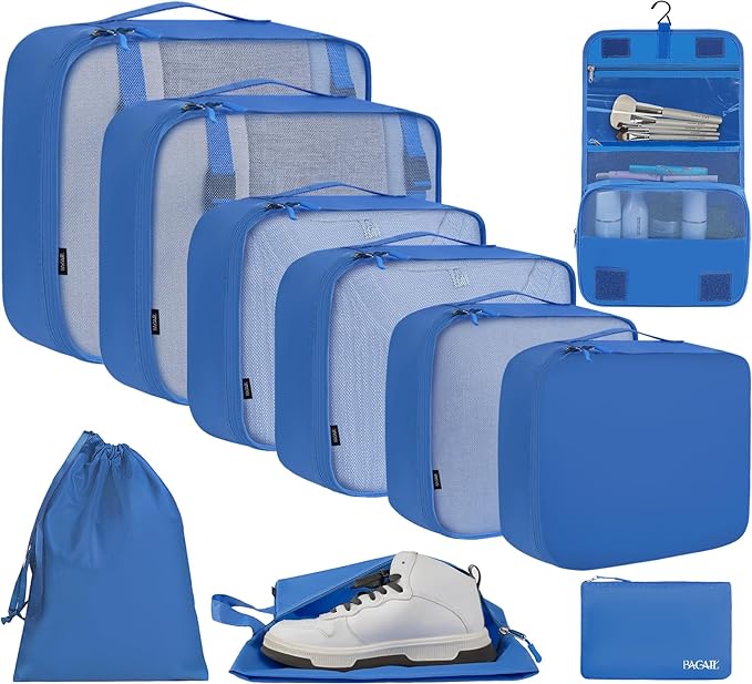 BAGAIL 6 Set/8 Set/10 Set Packing Cubes Various Sizes Packing Organizer