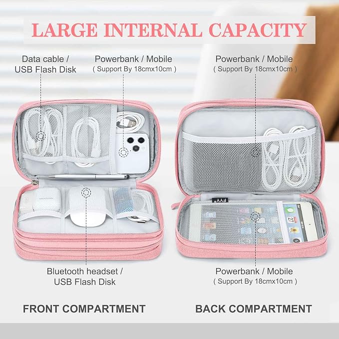 FYY Electronic Organizer, Large Travel Cable Organizer Bag Pouch Electronic
