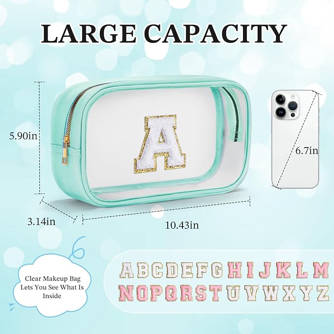 YOOLIFE Initial Make Up Bag Travel Toiletry Bag