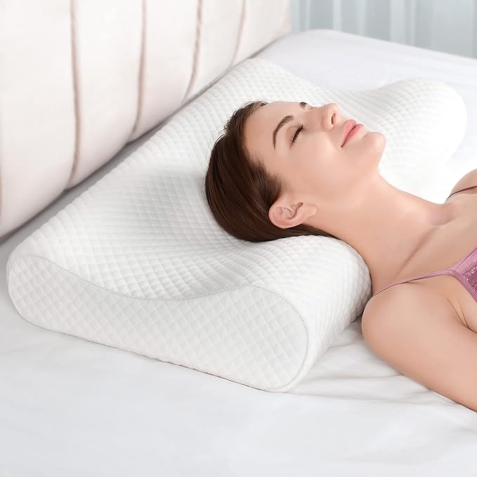 AM AEROMAX 32" King Size Contour Memory Foam Pillow, Cervical Pillow