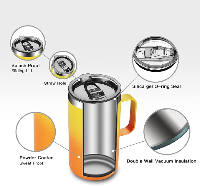 KXIAOCHEN 20oz Insulated Coffee Mug