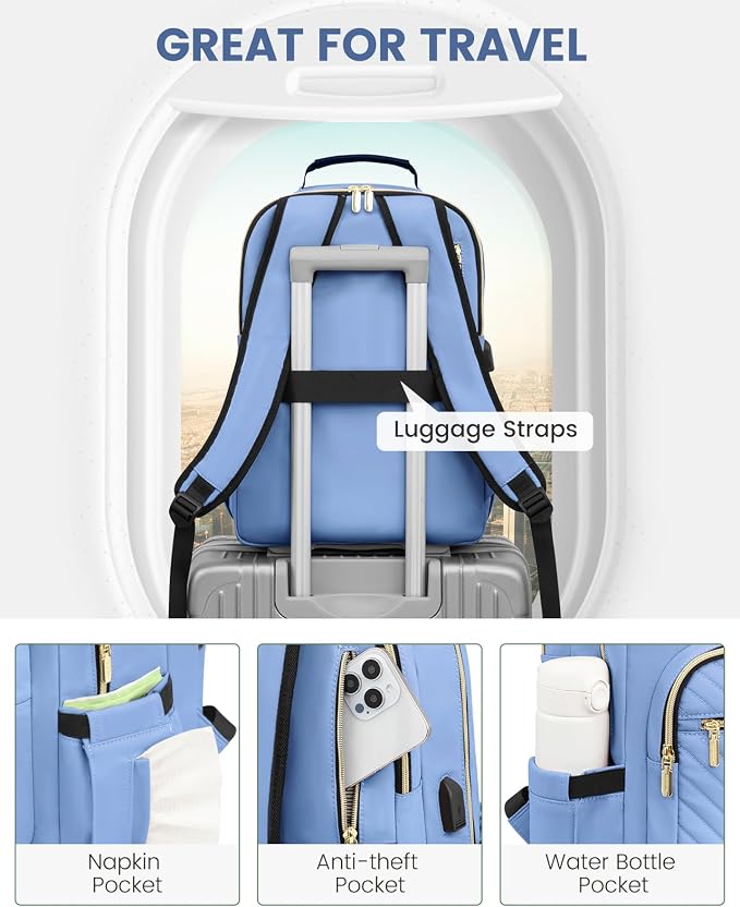 LOVEVOOK Laptop Backpack Purse for Women, Work Business Travel Computer Bags