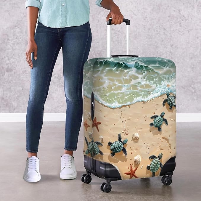 Sea Turtles Luggage Cover Anti-scratch Dustproof Suitvase Protector Fits 26-29
