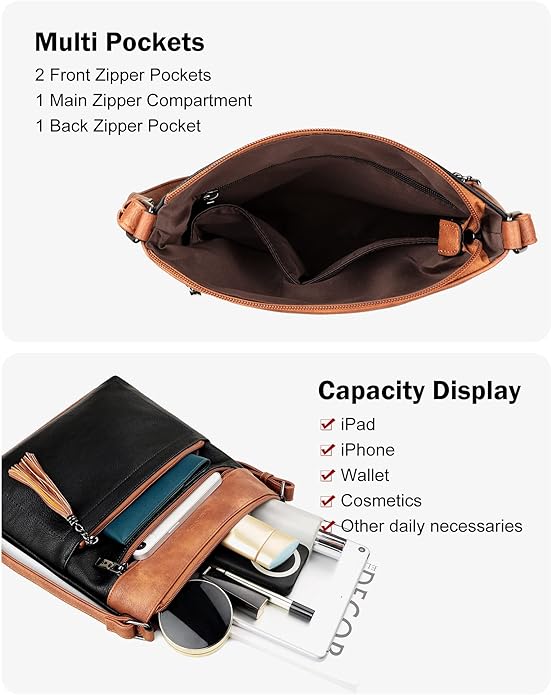MASINTOR Crossbody Purses for Women, Adjustable Strap Shoulder Bag