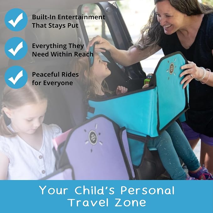 Kids Travel Tray for Car Seat- Purple- The Essential Travel Lap Desk