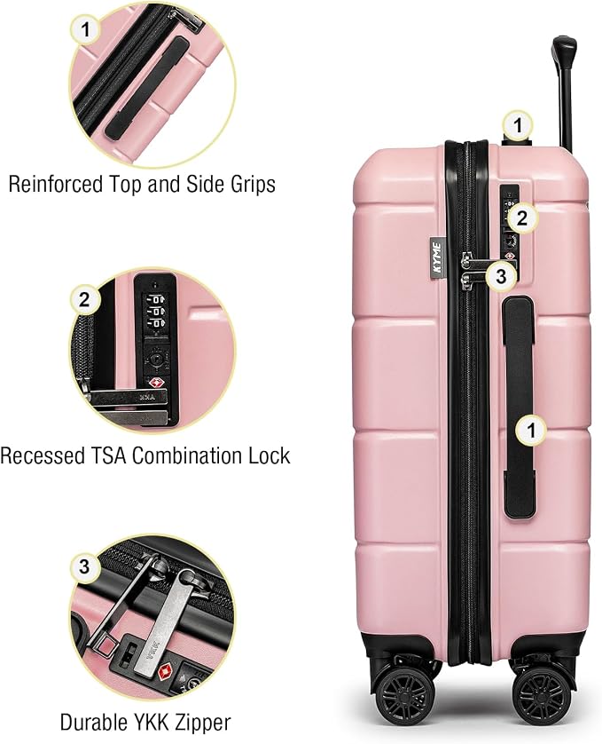KYME 26 Inch Luggage TSA Approved Hardshell 26" Suitcases