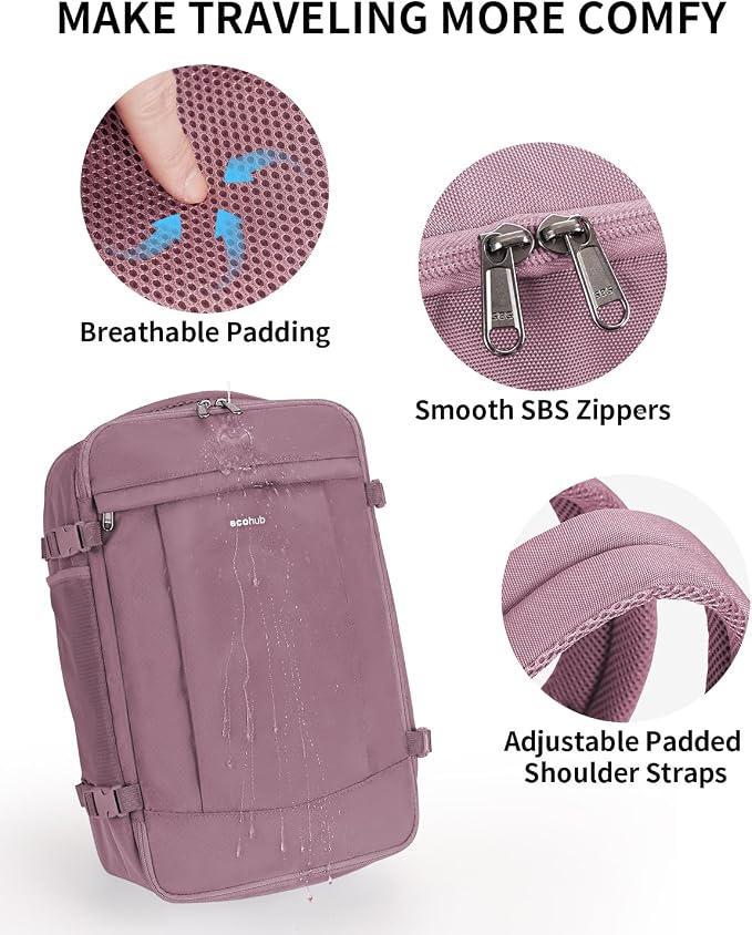 ECOHUB Travel Backpack for Women, Carry on Backpack