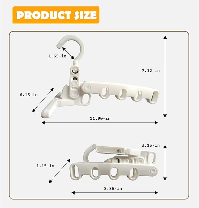 Over The Door Hooks Hanger, Foldable Portable Folding Hangers, Hanging Rack