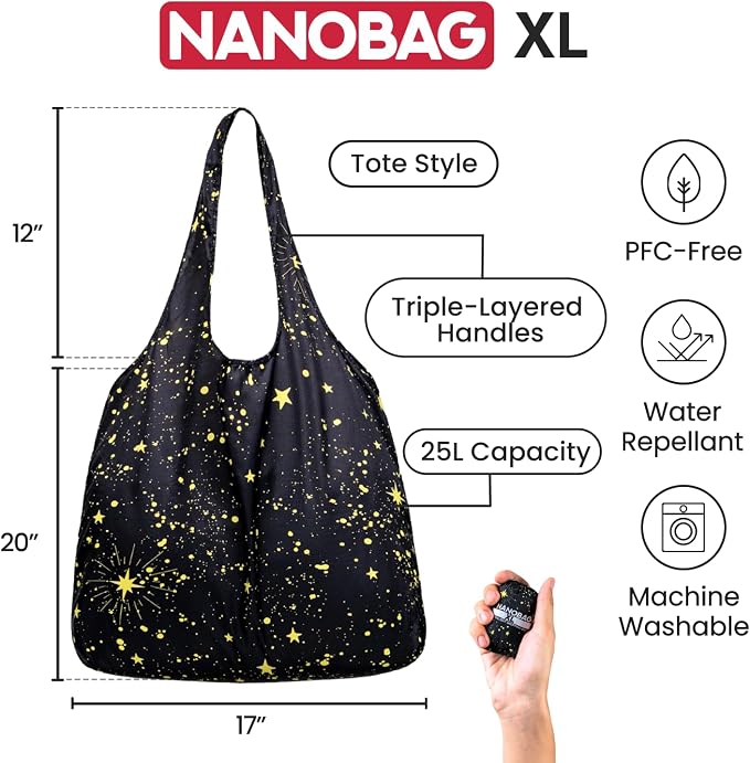 Nanobag Ultra-Lightweight Heavy Duty Foldable Tote