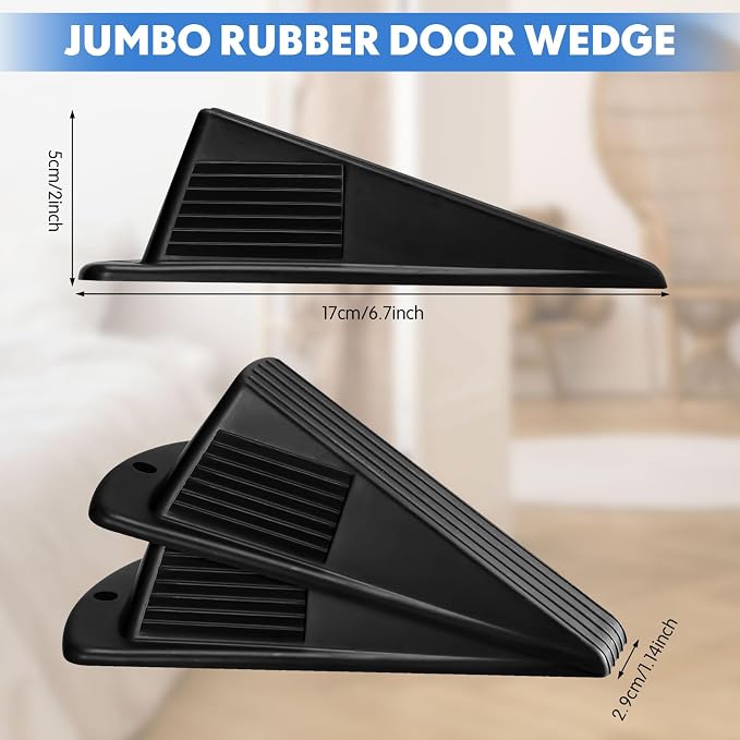 Frienda 8 Pcs Jumbo Door Stoppers Heavy Duty Door Stopper Tall up to 2inch Tall