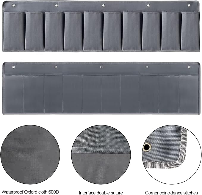 RV Shoe Pockets 10 Pockets Heavy Hanging Bedside Storage Organizer