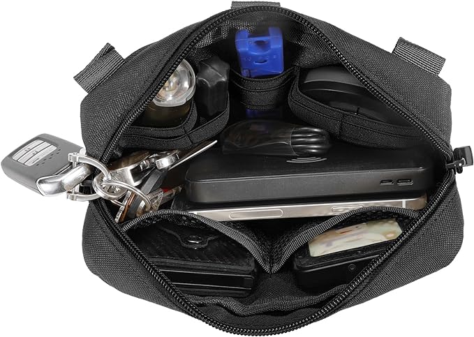 Tactical Molle Admin Pouch Utility Laser Cut EDC Tool Pouch Bag Horizontal