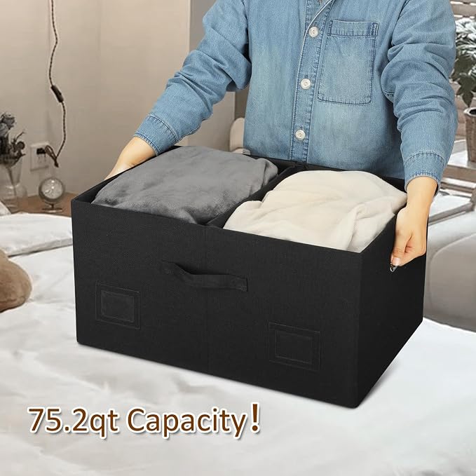 75 Quarts Extra Large Decorative Storage Bins