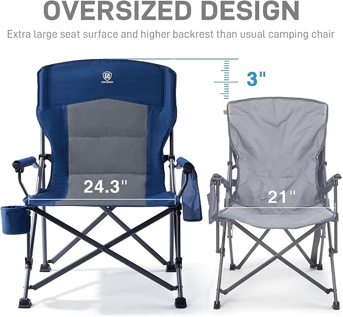 EVER ADVANCED Oversized Folding Camping Chair,