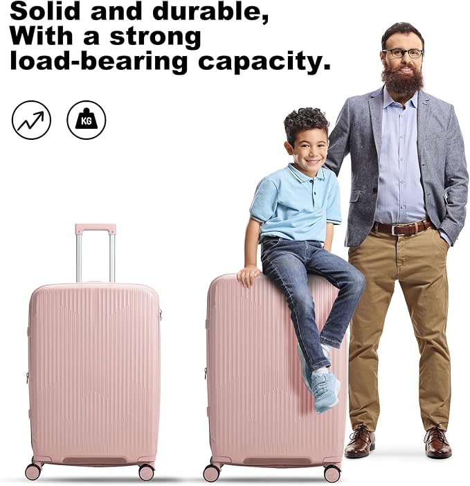 Nazhura Luggage Set, 3-Piece Hardside Suitcase Set, 20-inch Carry On, 28-inch